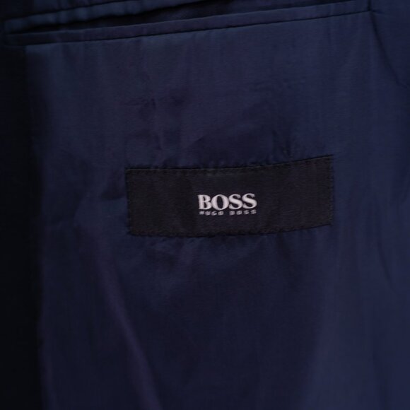 Hugo Boss U.S.A. Einstein Virgin Wool 3‎ Button Sport Coat Blue Basketweave 46L - Picture 9 of 14